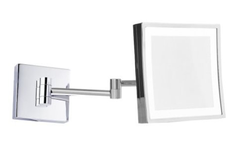 Square 8" Mirror with LED Light in 