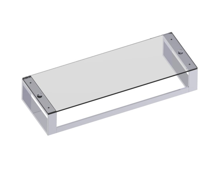 Berlin Glass Shelf w/ Towel Bar 24"