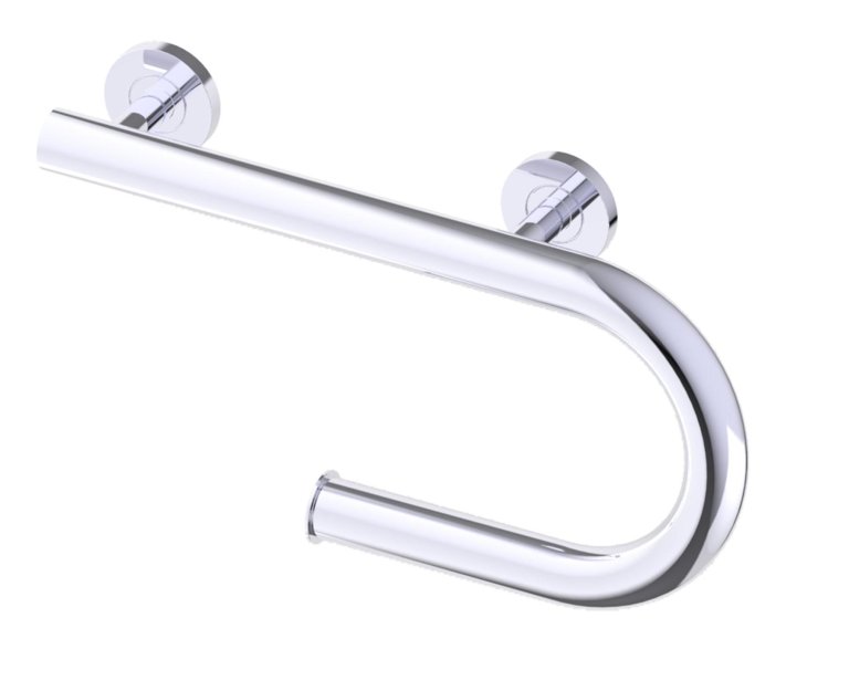 Grab Bar with Toilet Paper Holder - Left