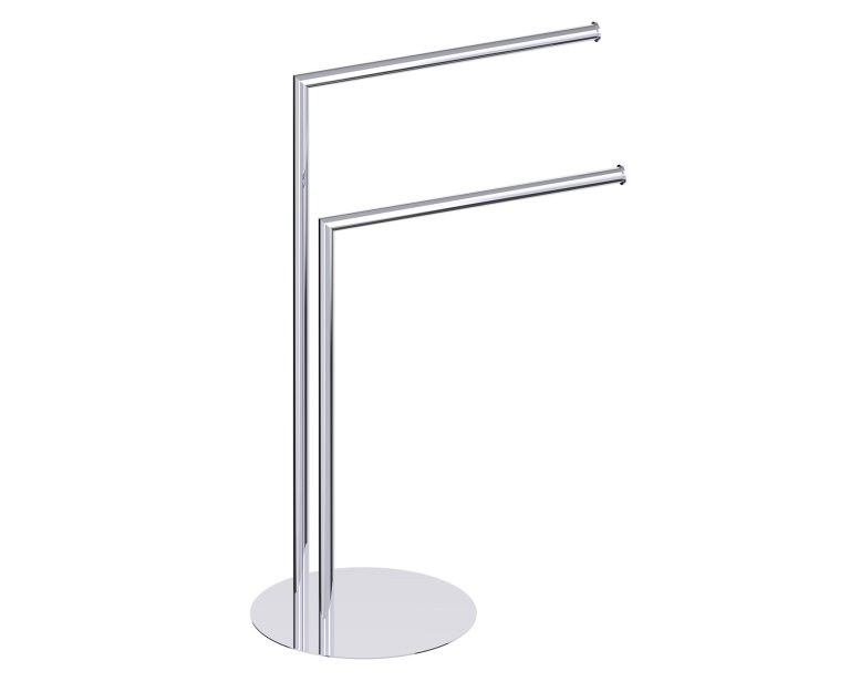Free Standing Double Towel Rail - Round in