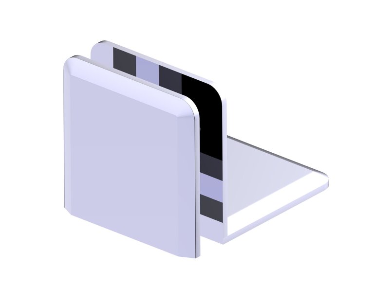 BRADFORD - Fixed Panel Beveled Glass Clamp With Large Leg