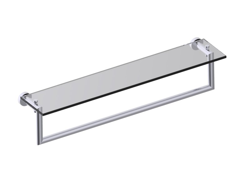 Oslo Glass Shelf w/ Towel Rail 24"