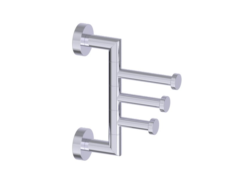 Oslo Swivel Triple Prong Robe Hook in