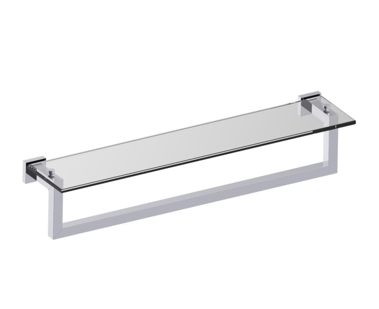 London Glass Shelf w/ Towel Bar 24" in