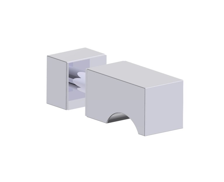 London Single Glass Door Knob With Backing in