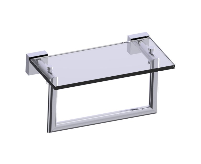 Madrid Glass Shelf with Towel Rail in