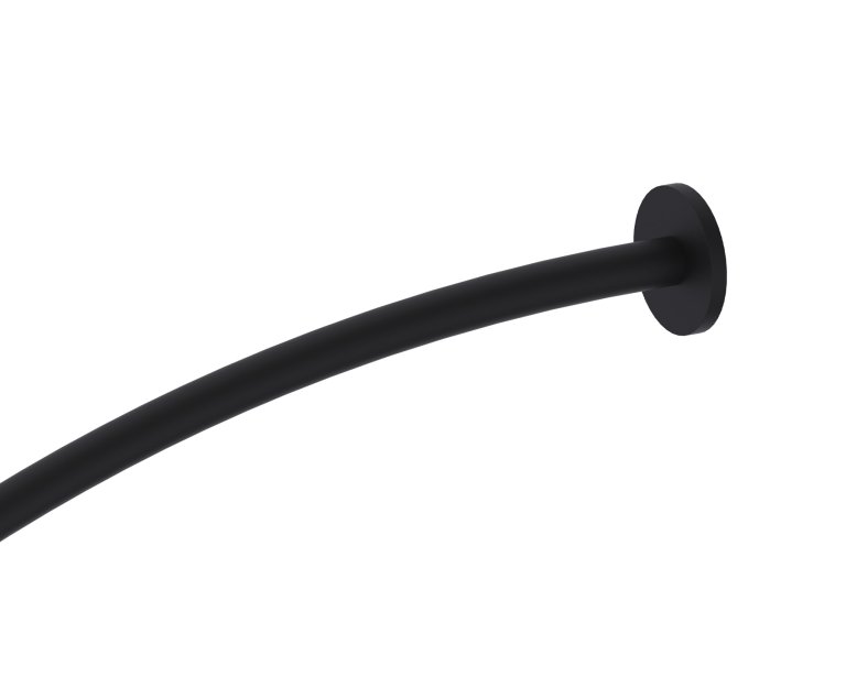 Curved Shower Rod - Round Backing