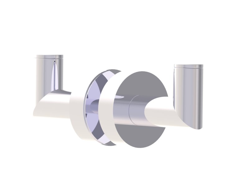 Oslo Double Through Glass Robe Hook in