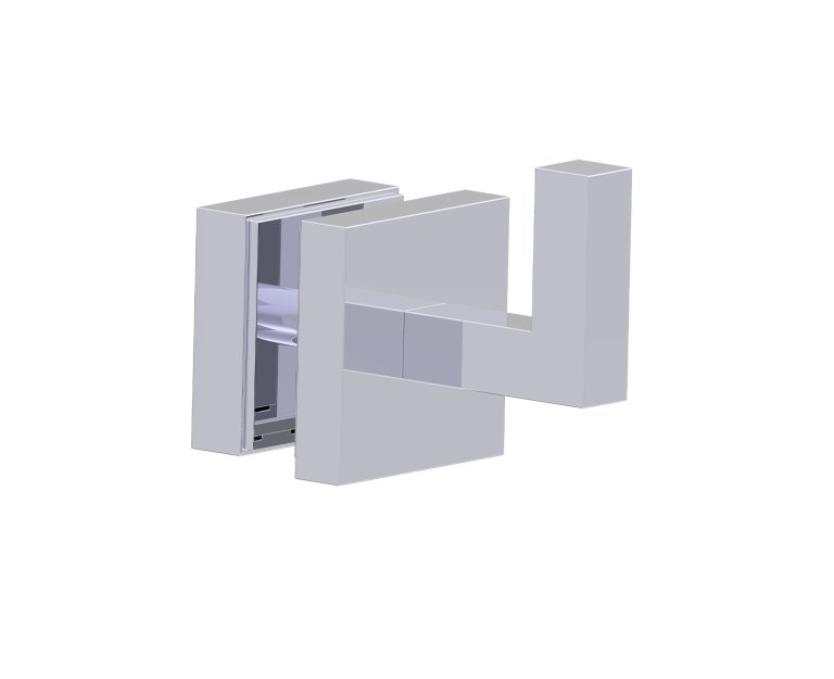 London Single Through Glass Robe Hook in