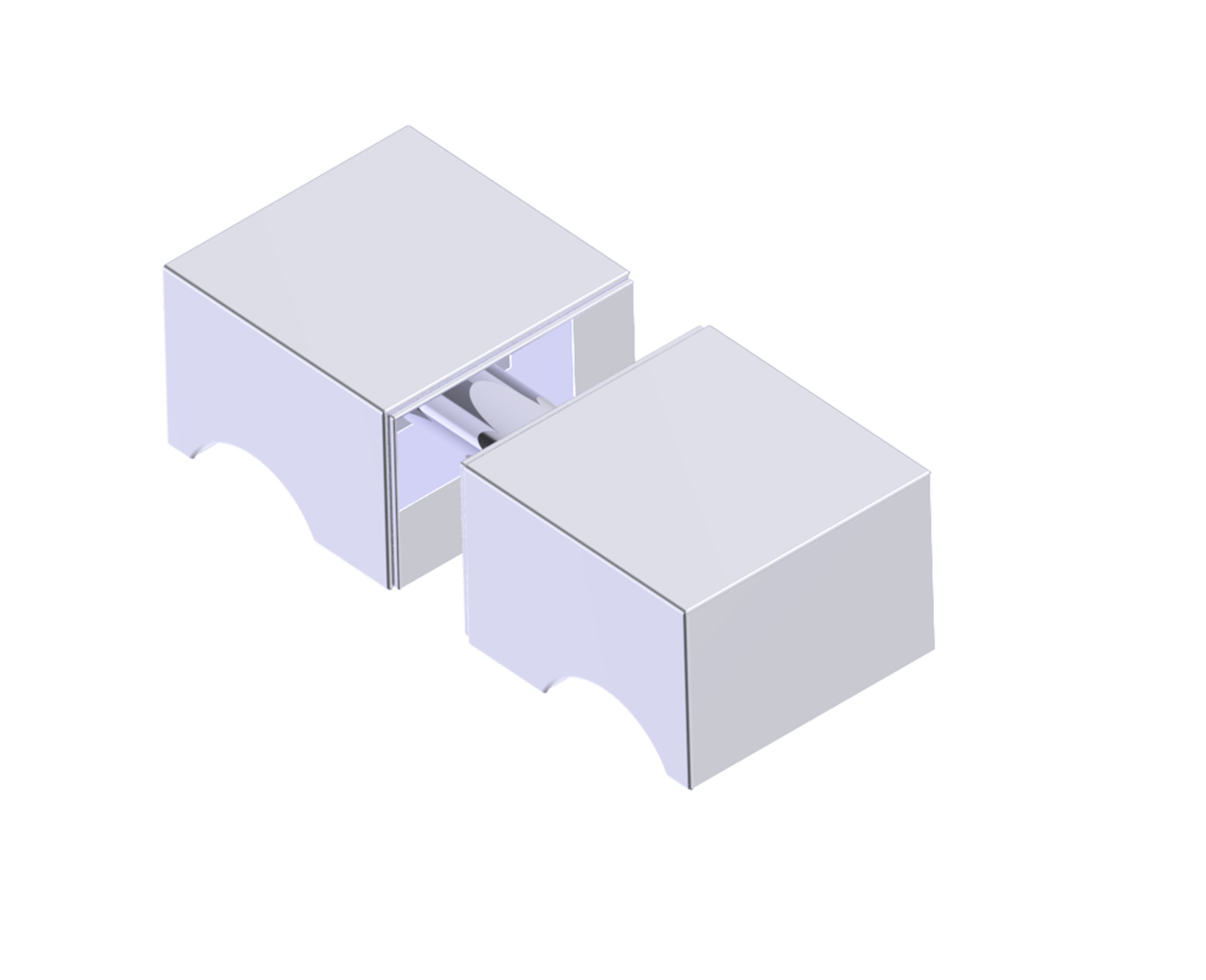 Berlin Double Shower Door Knob in 