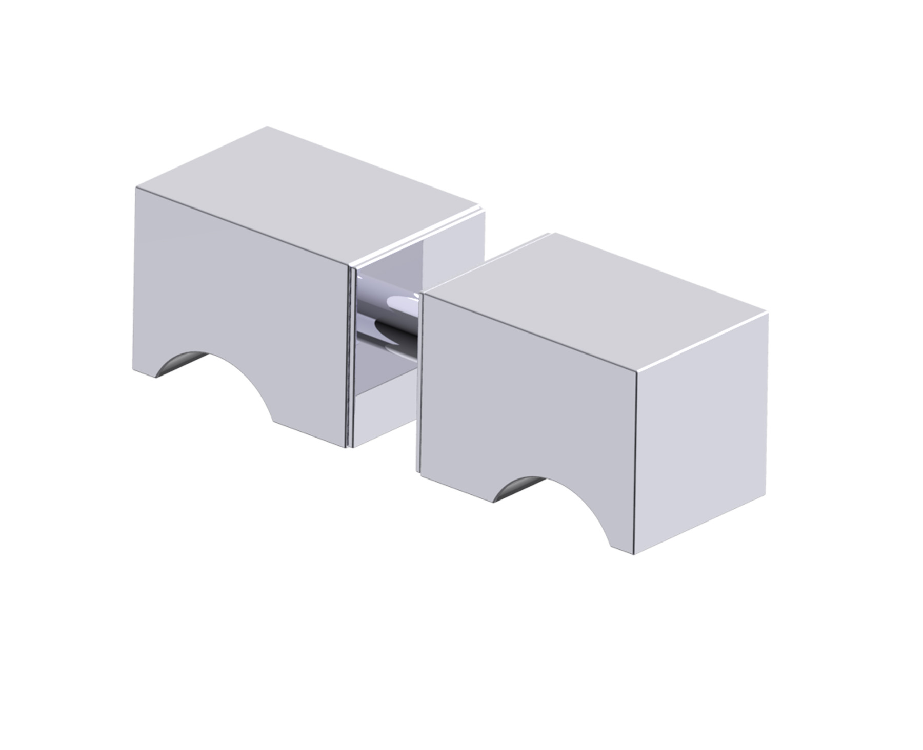 Munich Double Glass Door Knob in 