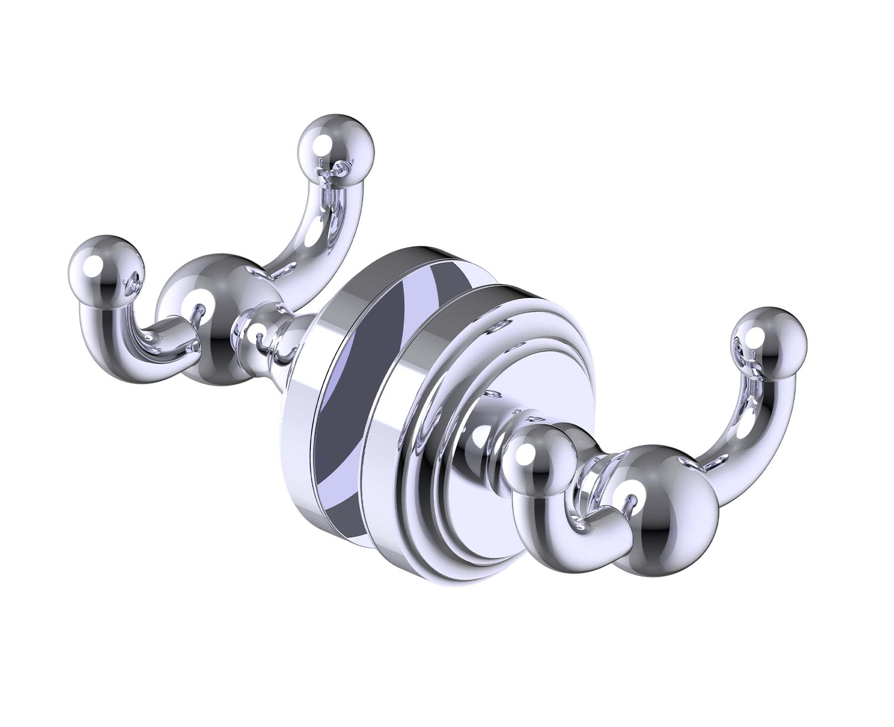 Florence Double Through Glass Robe Hook in 